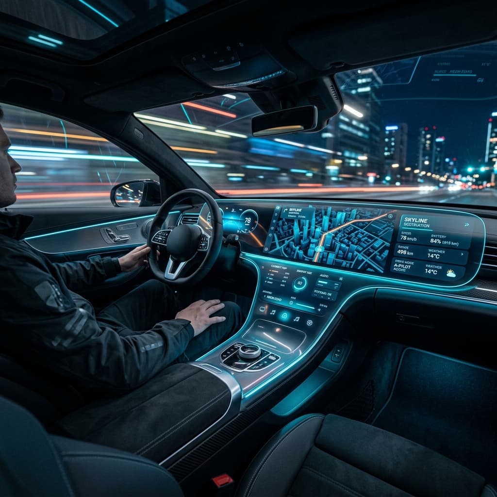 Futuristic EV Interior